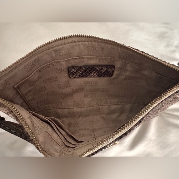 Michael Kors Snake Print Clutch - Picture 5 of 5